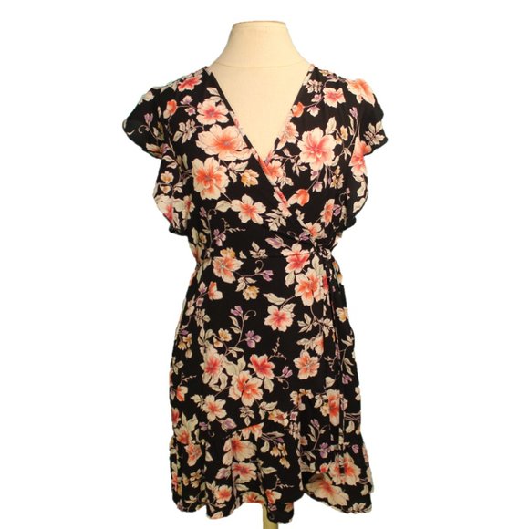 Xhilaration Dresses Womens Black Floral Dress Xs Poshmark